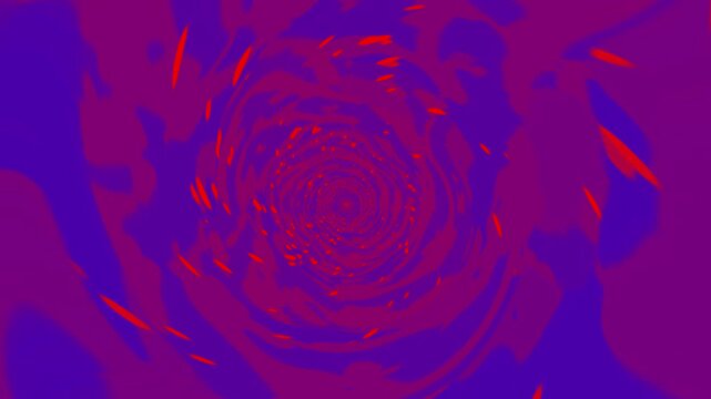 A dark, moody motion background loop illustrating an intense swirling vortex of deep crimson red and violet purple hues with floating embers. Designed for cinematic suspense videos, dark fantasy intro