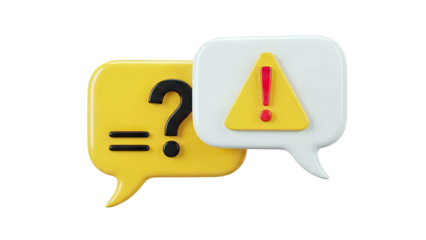 Question and Alert Speech Bubbles