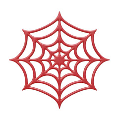 Red spider web on black background for Halloween decoration