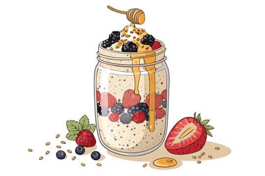 Healthy Breakfast Trendy Overnight Oats