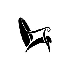 Elegant modern lounge chair silhouette design