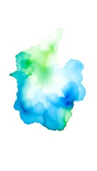 Watercolor Shape Vibrant Blues A Fluid And Abstract Design Element