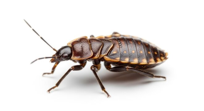 Closeup of a Brown Bed Bug Insect.