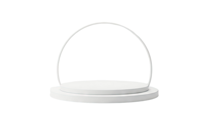 Minimalist White Podium with Arch