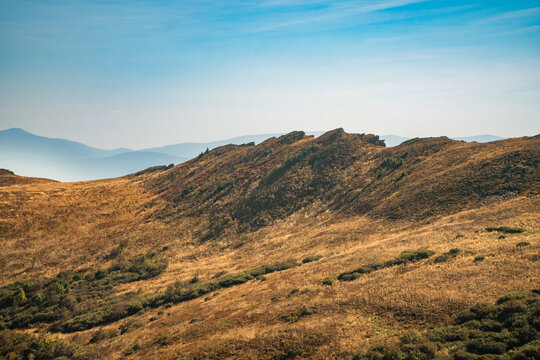 Polonina Wetlinska, Bieszczady mountain, Bieszczady National Park, Poland.