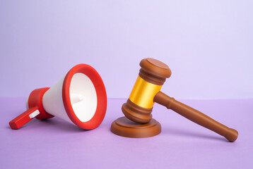 Megaphone and gavel. Ban on agitation and propaganda. Rallies and strikes. Restrictions on noisy events. Public order regulation, freedom limits and legal control of mass actions