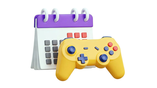 3D Calendar and Game Controller Illustration - Powered by Adobe