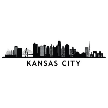 kansas city skyline with buildings and bridge