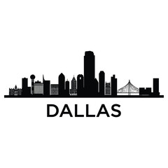Fototapeta premium dallas city skyline with notable buildings and bridge