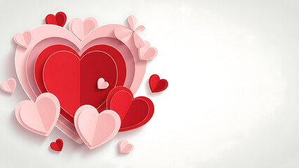 Minimal Romantic Heart Background for Valentine Love Concept