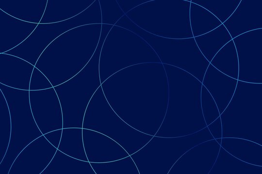 Dark blue technological background with thin overlapping glowing circle outlines.