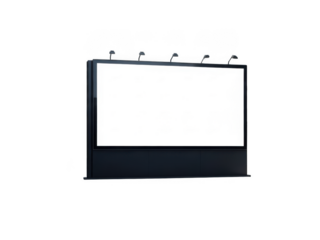 Modern tv stand with shelves isolated on transparent background