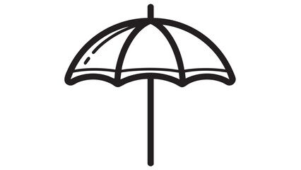 A simple illustration of an umbrella on a white background