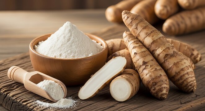 Cassava Roots and Flour - A Natural Food Source.