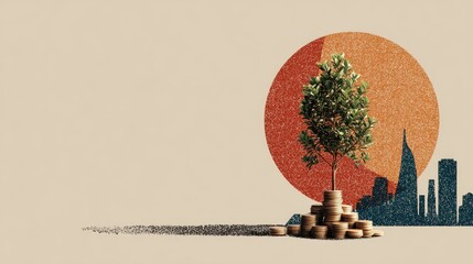 The imagery conveys the idea that innovation in the financial sector is the seed for growth, fostering a healthier and more sustainable financial ecosystem.