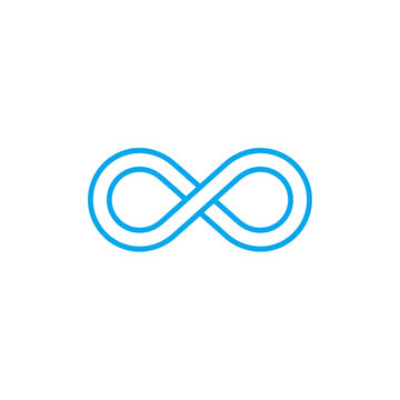 Blue Infinity Symbol, Endless Loop, Infinite Concept, Eternal, Limitless, Forever