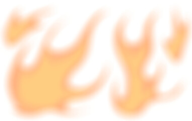 Transparent burning fire effect with realistic flames for dynamic graphic design elements in PNG format.
