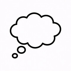 Fototapeta premium Simple thought bubble for creative expression and communication