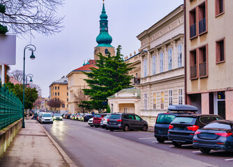 Obraz premium Long Exposure of Baden Street and St. Stephen's Church Tower