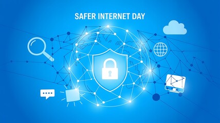 Safer internet day: promoting online safety with digital security icons