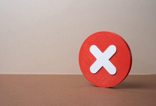 Refusal sign. Prohibition and restrictions. Access limitation concept, regulatory bans, denied permissions and visual warning of blocked actions in legal or operational contexts