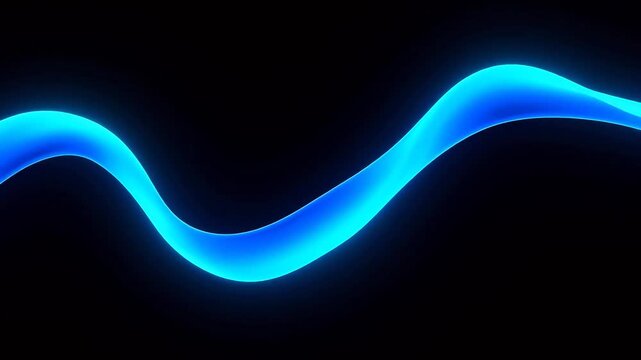 BlueWaveLineonBlackBackground