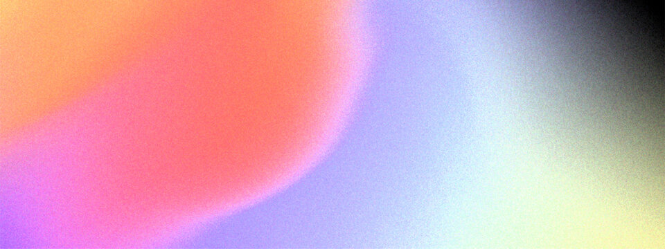 Abstract grainy gradient background with orange pink purple and black color scheme