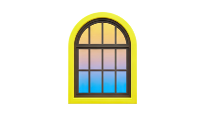 Arched Window with Gradient Glass