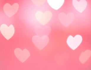 Romantic Heart-Shaped Bokeh Lights Background for Valentine&rsquo;s Day