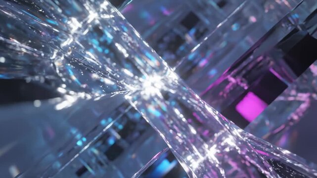 Shiny Diamond Shaped Reflections Sparkle Effect Motion Video