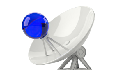 Satellite Dish with Blue Orb