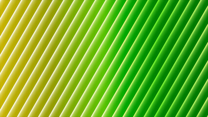 Yellow and Green 3D Diagonal Tubular Background