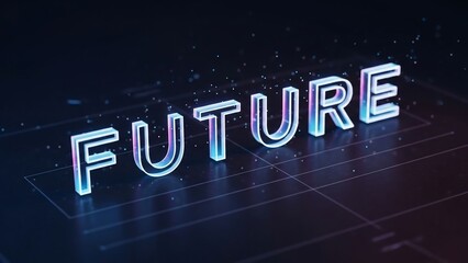 Neon future concept