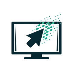 Digital Interaction Monitor with Cursor and Data Flow Concept