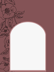 お洒落な椿のメッセージカードデザイン・手紙・お洒落・モダン