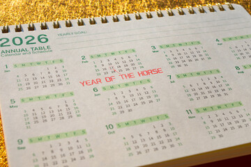 Feb 2026 calendar with the Chinese New Year of the Horse highlighted