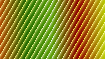 3D Green and Red Diagonal Pipe Gradient Background