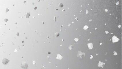 Abstract Gray Background with Floating White Cubes.
