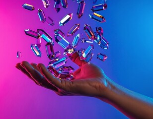 掌に降り注ぐ透明な宝石