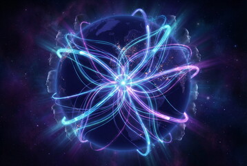 Global network and international communication system concept.