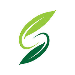 Eco icon green leaf vector illustration