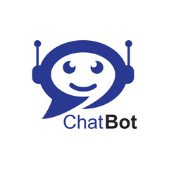 Chat bot logo icon vector design