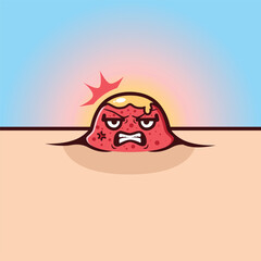 acne is about to burst cartoon