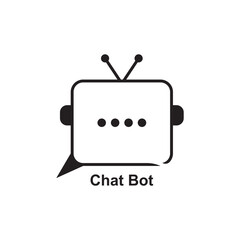 Chat bot logo icon vector design