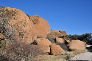 Spitzkoppe rock formations in Namibia, Africa