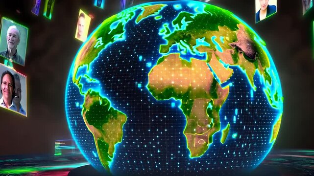 Global Network Connection and Digital Earth Visualization