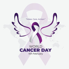 Fototapeta premium World Cancer Day concept. abstract vector illustration design.