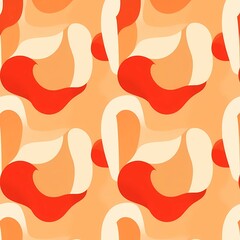 Abstract Glowing Liquid Seamless Background with Luminous Organic Shapes and Vibrant Colors, Generative AI