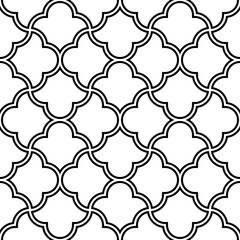 Abstract seamless pattern. Modern geometric background with shaped tiles.