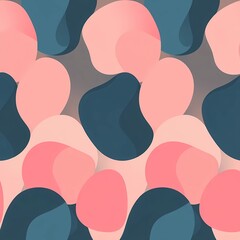 Abstract Organic Seamless Background with Modern Liquid Shapes and Soft Neutral Colors, Generative AI